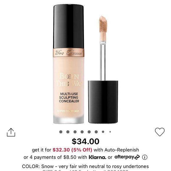 Too Faced Other - Too Faced Born This Way Super Coverage long wear concealer SHADE: SNOW